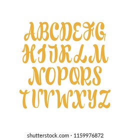 Calligraphy font. Vector hadwritten alphabet.