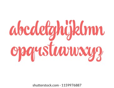 Calligraphy font. Vector hadwritten alphabet.