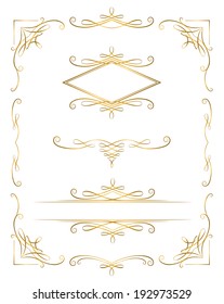 Calligraphy frame classic gold