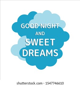 Calligraphy Good Night Sweet Dreams Lettering Stock Vector (Royalty ...