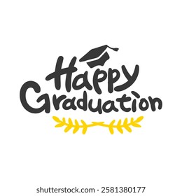 Calligraphy Graduation card. Happy Graduation