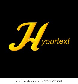 Calligraphy H logotype VECTOR