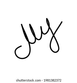 Calligraphy hand written declaration of love, synonymous with the phrase I love you. Valentine's Day.