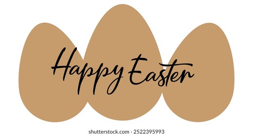 calligraphy of happy easter typography , text of happy easter for banner, t shirt , greetings card etc .