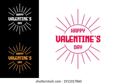 Calligraphy happy valentines day vector