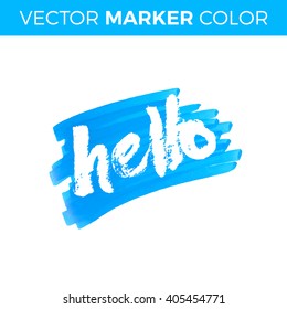 Calligraphy hello. Vector design for flyer or Banner