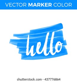 Calligraphy hello. Vector design for flyer or Banner
