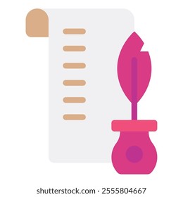Calligraphy Hobby object icon illustration
