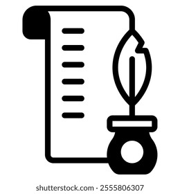 Calligraphy Hobby object icon illustration