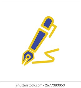 calligraphy icons. simple colored vector illustration