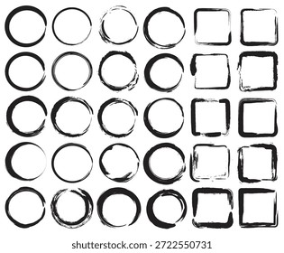 Kalligrafie Tinte Touch Hintergrund Illustration Set
