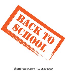 Calligraphy inscriptions back to school. Brush inscription in English back to school. Back to school lettering by chalk. 