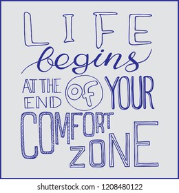 Calligraphy Inspirational quote. Lettering. Motivation for life and happiness. For postcard and poster graphic design.

