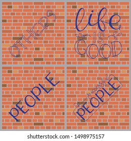 Calligraphy Inspirational quotes set. Lettering. Motivation for life and happiness
