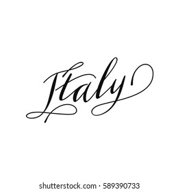 Italy In Cursive