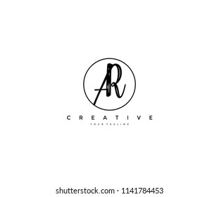 Calligraphy Lettering AR Leter Linked Logo