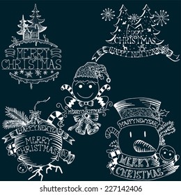 Calligraphy lettering Christmas tree