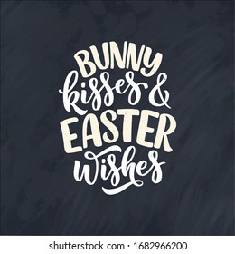 Kalligrafisches Schriftzeichen über Ostern für Flyer und Printdesign. Vektorillustration. Template Banner, Poster, Grußkarte.
