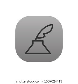 Calligraphy  - Line Vector Icon