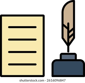 Calligraphy Line Vector Icon Design