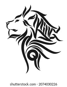 Vector de dibujo de león de caligrafía Diseño de grafitis de arte expresivo