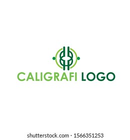 Calligraphy logo, with a simple design and attractive appearance
