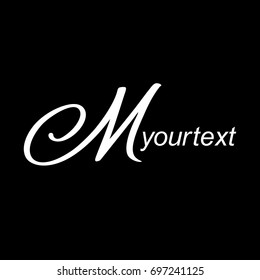 Calligraphy M logotype VECTOR