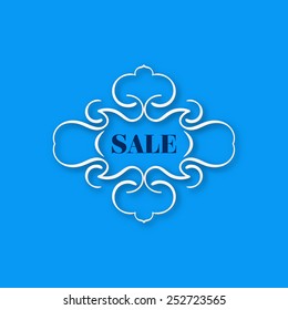 Calligraphy monogram floral design, vintage pattern Sale. EPS10