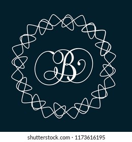 Calligraphy monogram letter B for personal and company branding