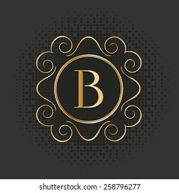 calligraphy monogram, vintage pattern logo, EPS 10