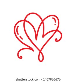 Heart Love Sign Forever Infinity Romantic Stock Vector (Royalty Free ...