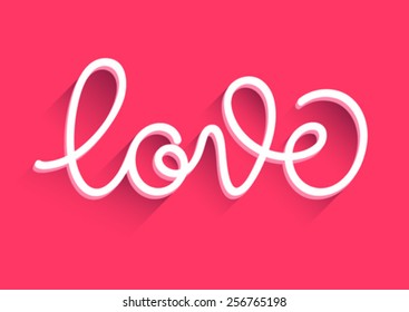 calligraphy on the pink background