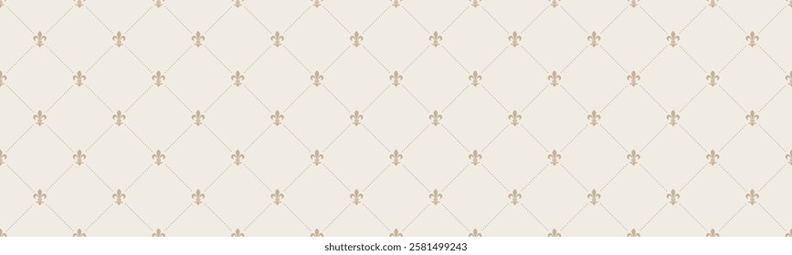 Calligraphy ornament and baroque graphic. Classical damask as print abstract. Curtain revival to elegance stylish. Seamless theme by fleur de lys geometrical.