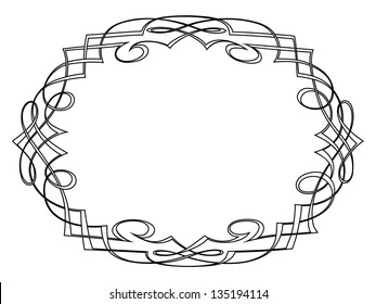 calligraphy ornamental decorative frame