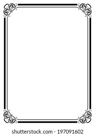 calligraphy ornamental decorative frame