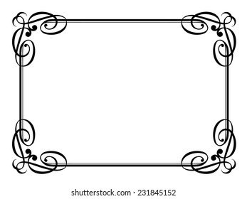 calligraphy ornamental decorative frame