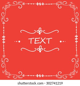 Calligraphy ornamental decorative frame