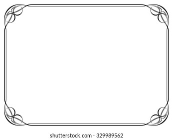 calligraphy ornamental decorative frame