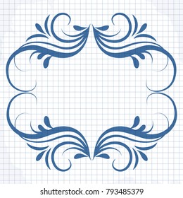 calligraphy ornamental decorative frame