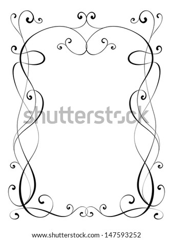 calligraphy ornamental decorative frame