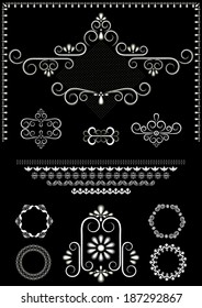 Calligraphy ornaments and borders for page design