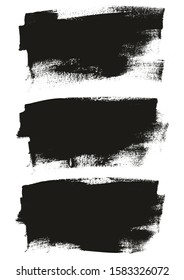 Calligraphy Paint Wide Brush Background Long High Detail Abstract Vector Background Set 17