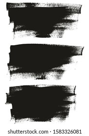 Calligraphy Paint Wide Brush Background Long High Detail Abstract Vector Background Set 18