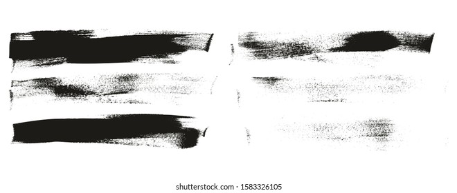 Calligraphy Paint Wide Brush Background Long High Detail Abstract Vector Background Set 02