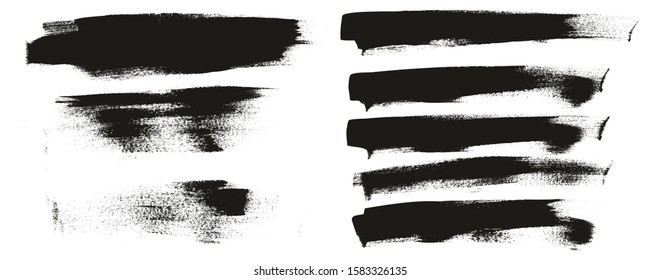 Calligraphy Paint Wide Brush Background Long High Detail Abstract Vector Background Set 6479