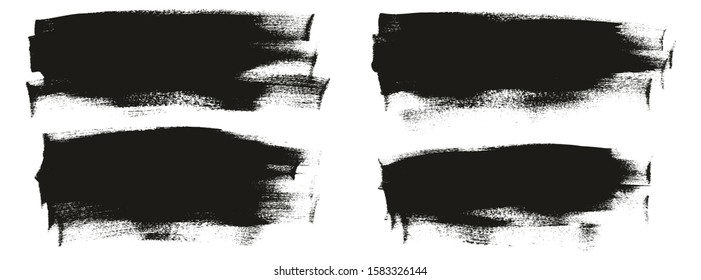 Calligraphy Paint Wide Brush Background Long High Detail Abstract Vector Background Set 5152