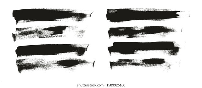 Calligraphy Paint Wide Brush Background Long High Detail Abstract Vector Background Set 6768