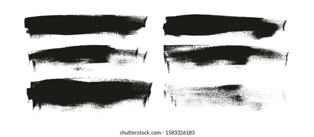 Calligraphy Paint Wide Brush Background Long High Detail Abstract Vector Background Set 5960