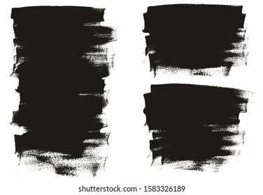 Calligraphy Paint Wide Brush Background Long High Detail Abstract Vector Background Set 0513
