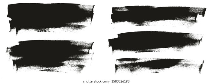 Calligraphy Paint Wide Brush Background Long High Detail Abstract Vector Background Set 5361